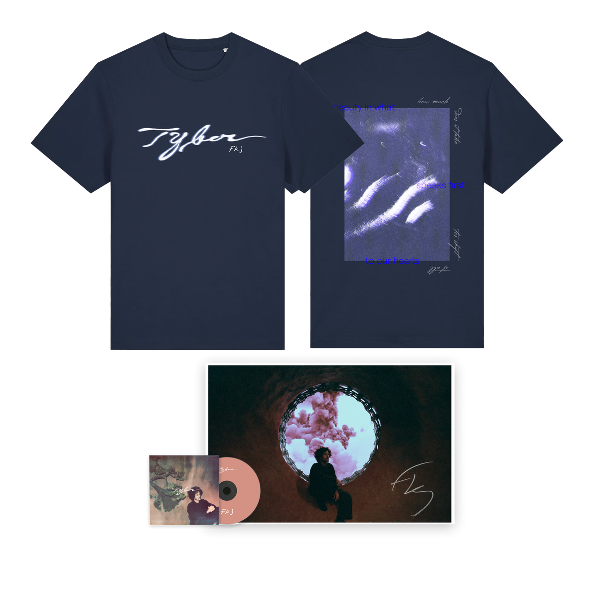 'Tyber' CD + 'Tyber' Tee + Signed Print Bundle