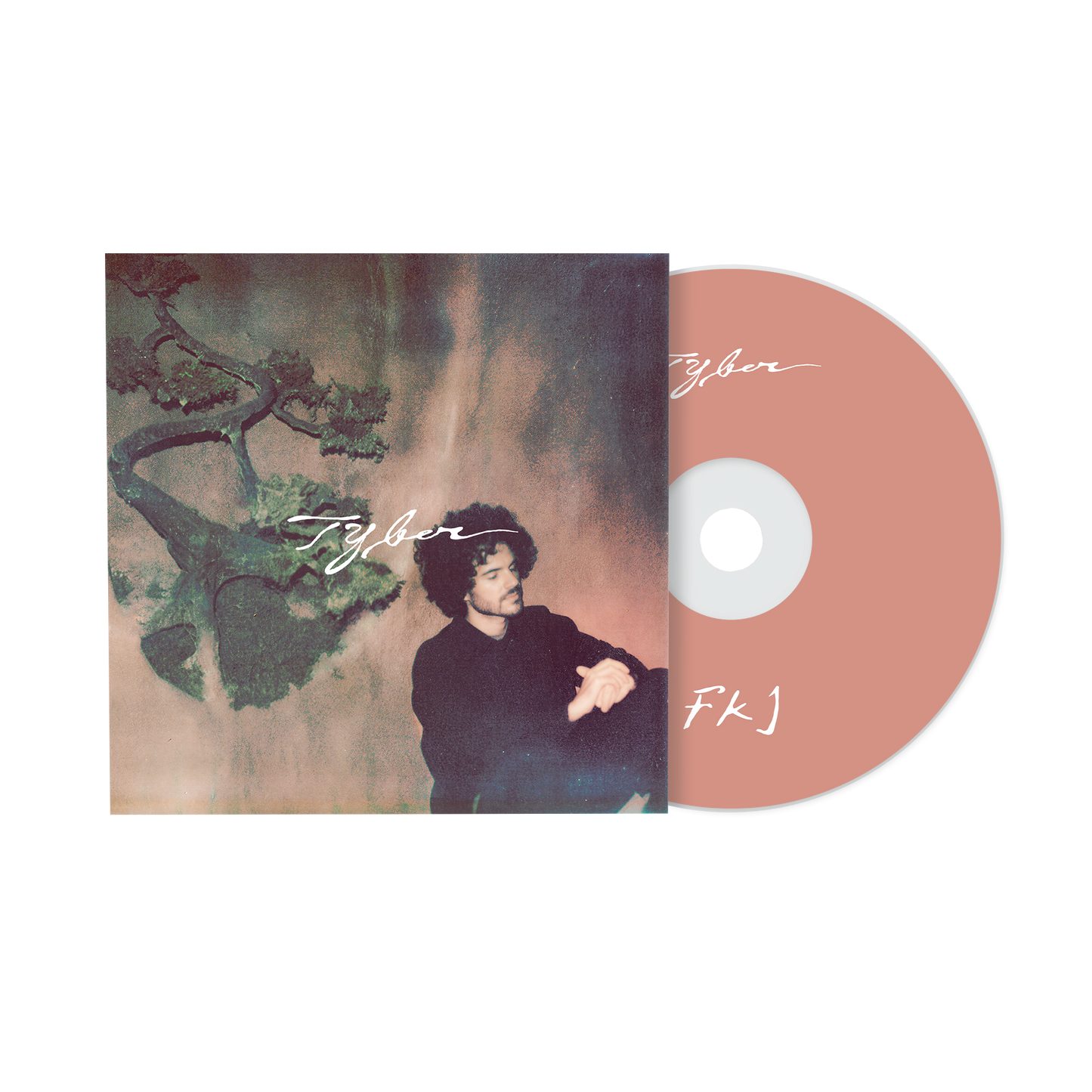 CD with cover featuring a person and nature design on a white background